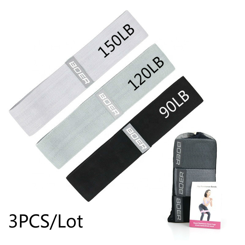 Yoga Fitness Stretching Strap - 3 adet kadın erkek kumaş direnç