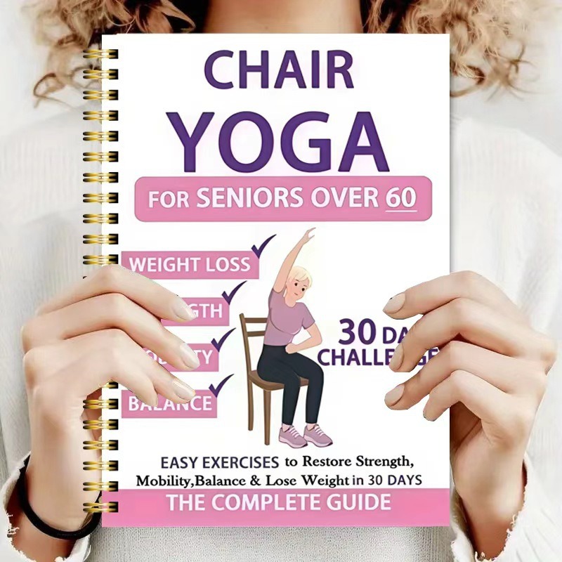 Yoga Fitness Journal - Yaşlılar için Sandalye Yoga Egzersiz Defteri